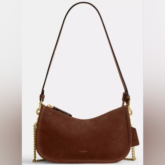 Coach Handbags - Coach - Waverly Bag - Suede Warm Brown